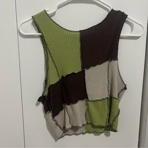 Garage Patched Crop Top | Size : M